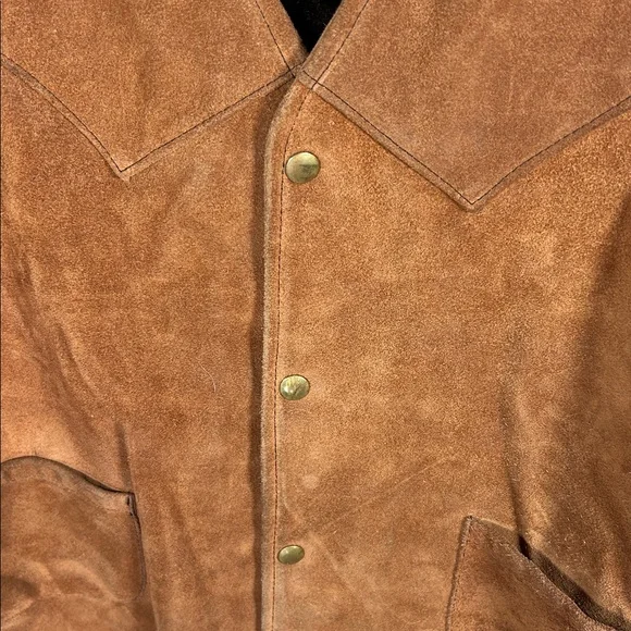Vintage DeerWear Brown Suede Leather Hunting Vest – Western Outdoors - Picture 2 of 5